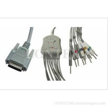 EDAN One-Piece Series EKG Cable AHA 10 kΩ Resistance Din3.0